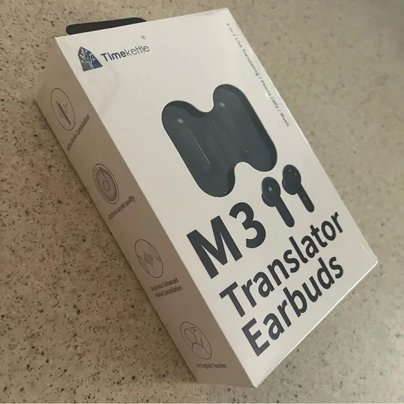 Timekettle M3 Language Translator Earbuds Black New Sealed In Box